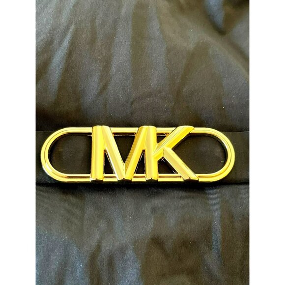 Michael Kors Sz 14 Logo Belt Black Underwire One Piece Bathing Suit NEW - Picture 5 of 9